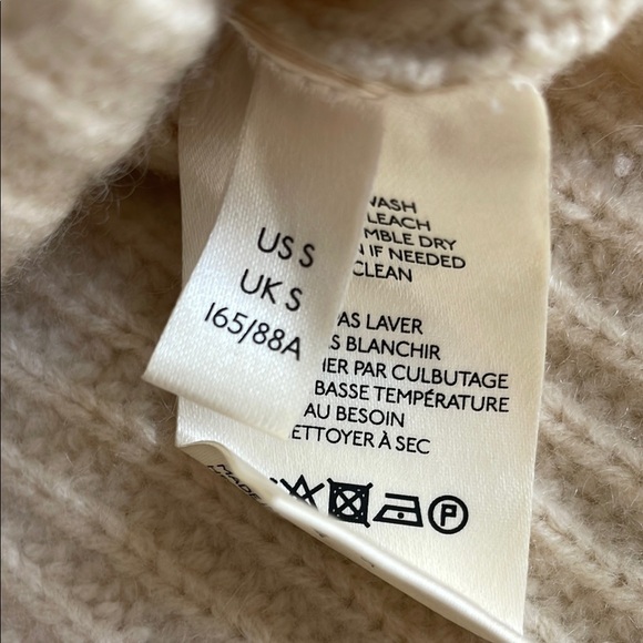 Anthropologie Cashmere Cream Sweater Sleeveless Hoodie Vest - Picture 3 of 11